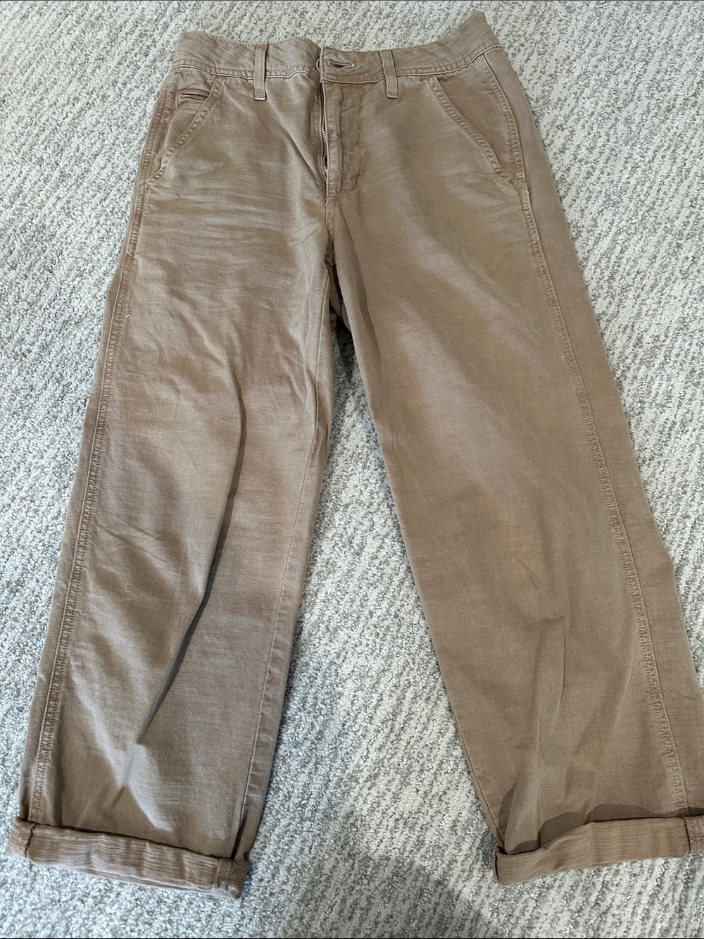 AMO Denim sand Ursula roll cuff Pant sz  24